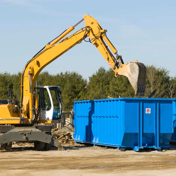 what size residential dumpster rentals are available in West Liberty WV